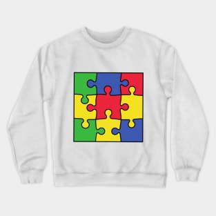 Vibrant jigsaw pattern Crewneck Sweatshirt